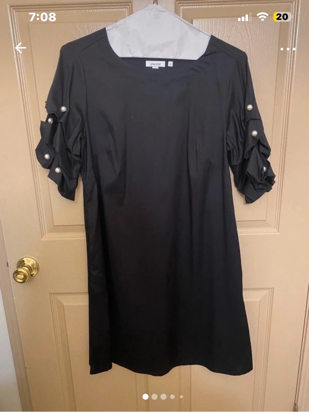 Chico's Mini Dress in Black Size Small NWT